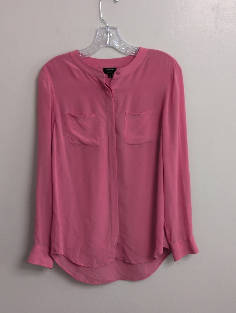 Talbots Pink Silk Chiffon Blouse
